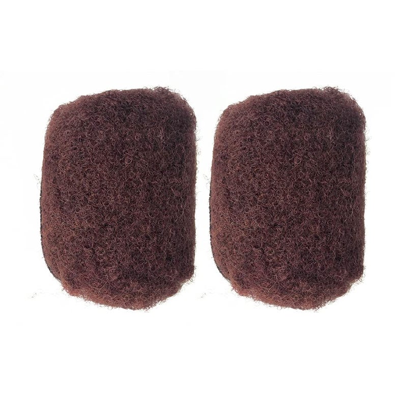 YONNA Tight Afro Kinky Bulk For DreadLocks,Twist Braids Human Hair Deep Dark Auburn #35 8inch - Image 5